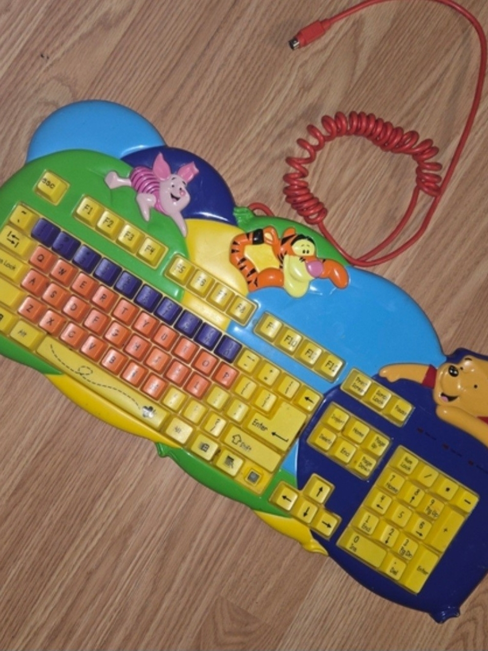 vintage Disney Winnie The Pooh Tigger Piglet Learning Microsoft Keyboard